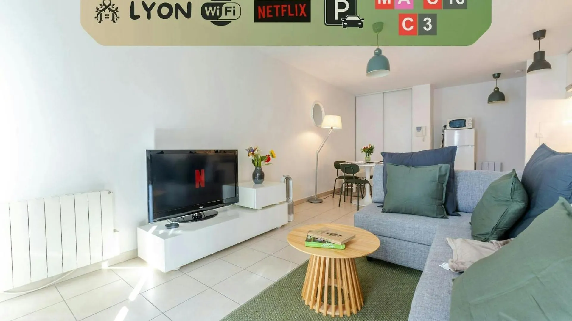T2 Confort Lyonnais Metro Republique Garage Ferme فيليوربان
