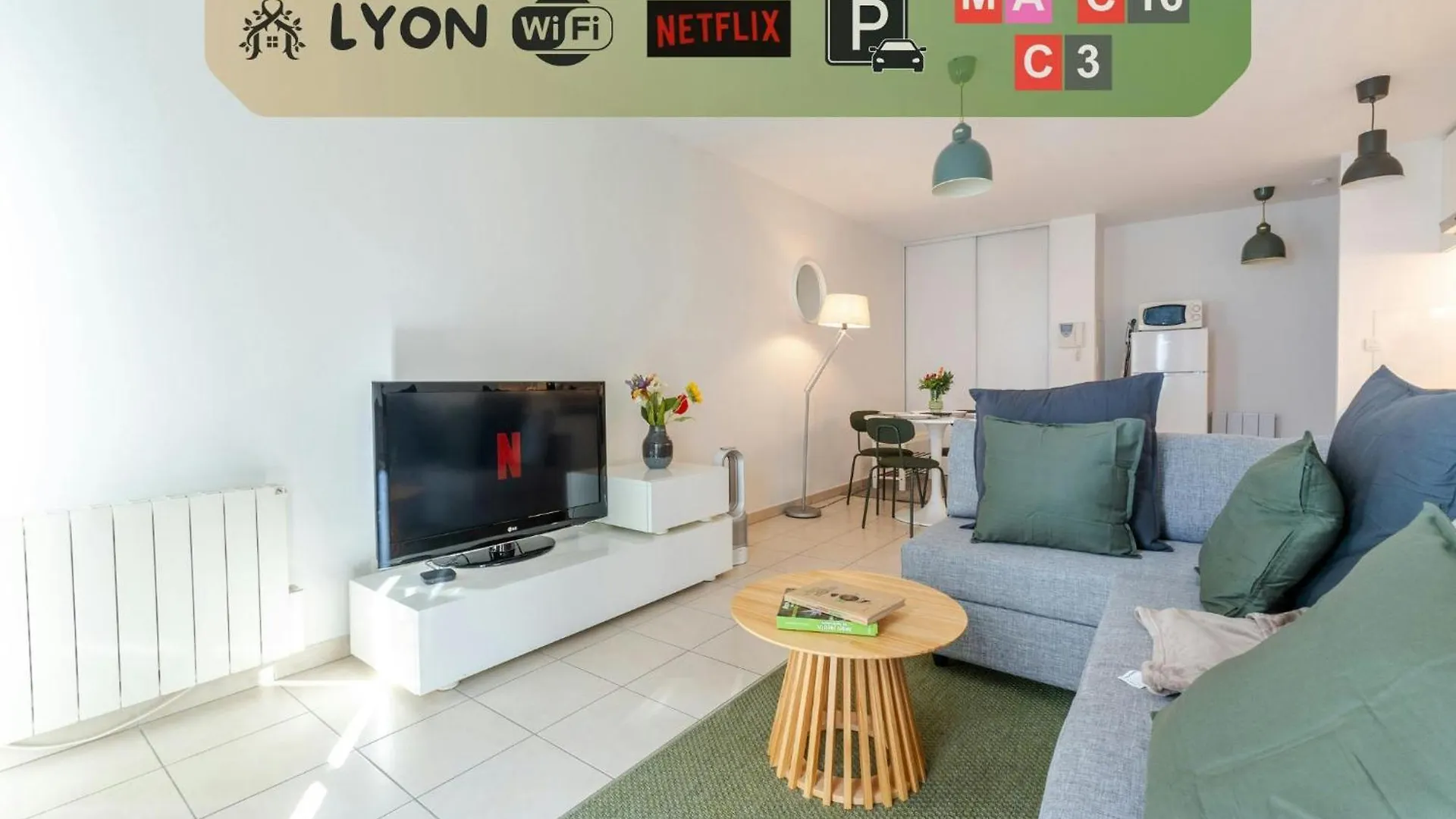 T2 Confort Lyonnais Metro Republique Garage Ferme فيليوربان